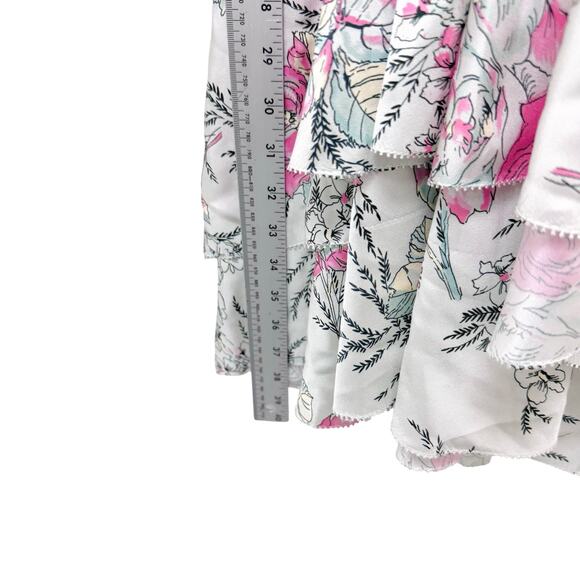 Zadig & Voltaire Ruffle Silk Mini Dress Roses Print Women’s Size XS‎ - Picture 9 of 9